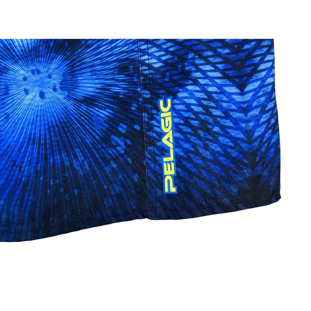 Pelagic Blue Psycho Dorado Stretch Sharkskin Boardshort  Size 32  Swim Trunk - Picture 11 of 13